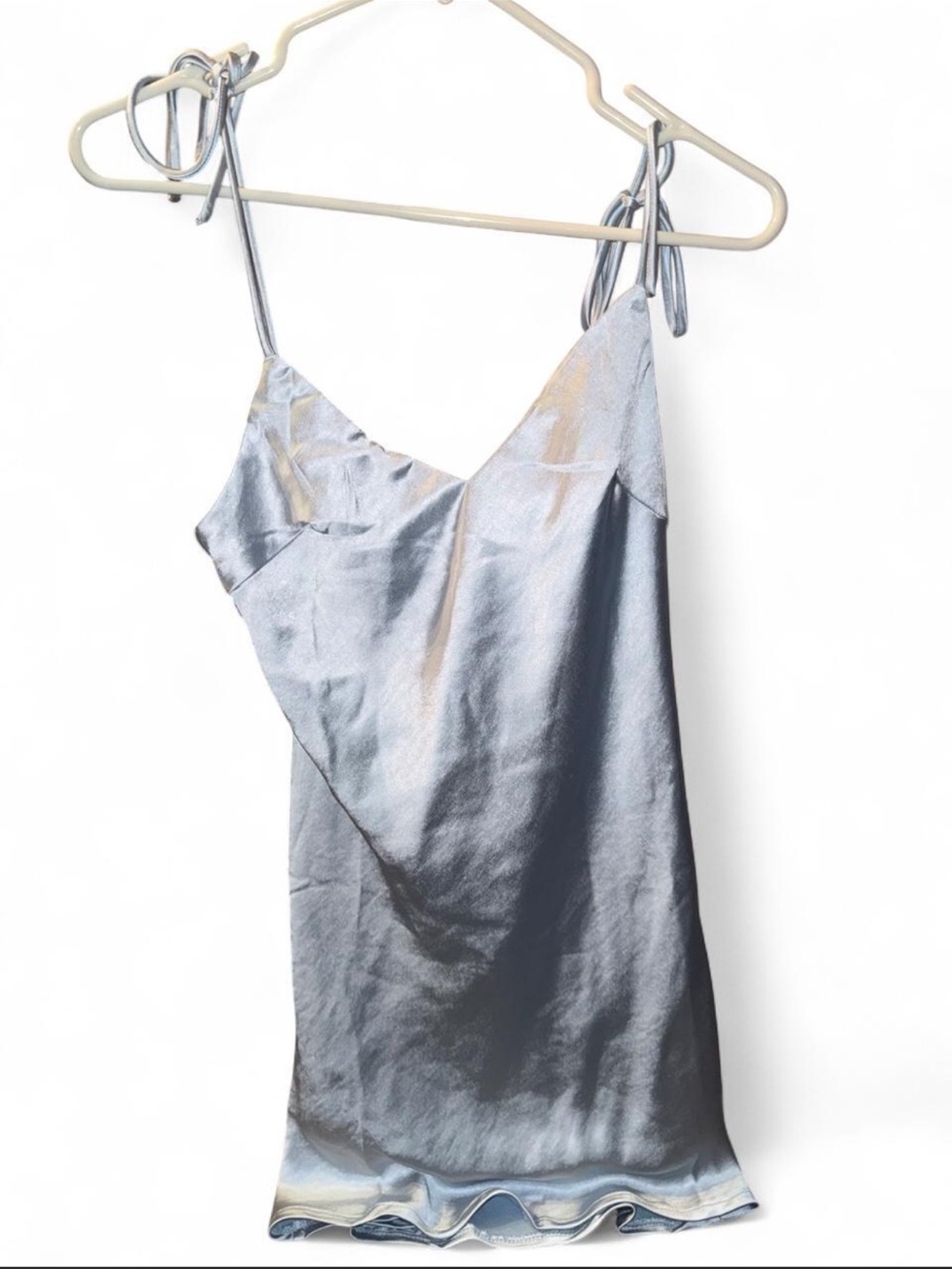 Hello Molly blue Satin Mini Dress